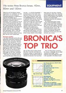 Bronica 80/2.8 manual. Camera Instructions.